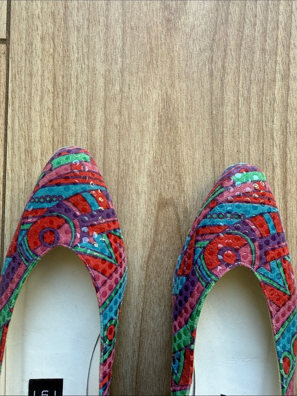 Stuart Weitzman Y2K Eclectic Quiet Luxury Paisley Ballet Flats Size 8.5 AA - Picture 6 of 7
